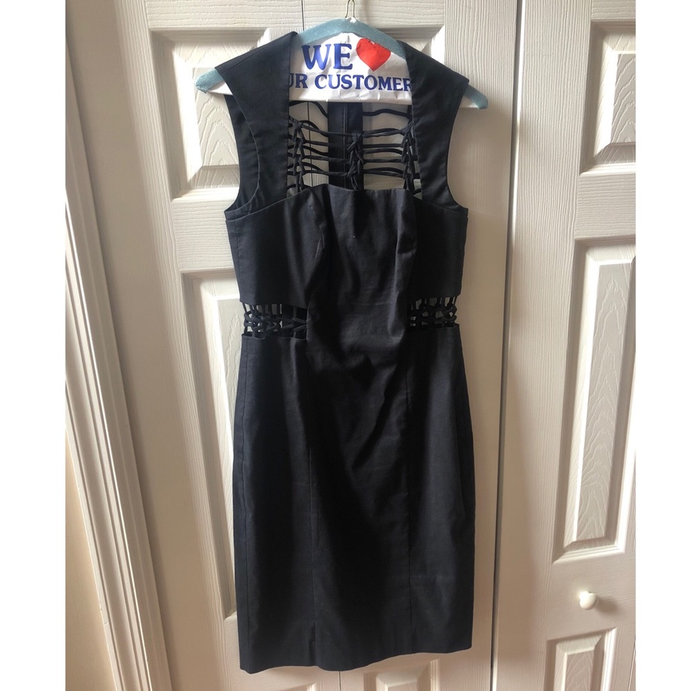 Nicole Miller Mid Length Black Dress
